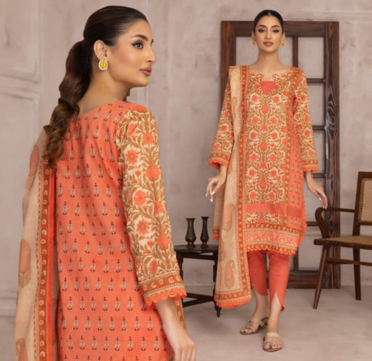 Salina 3PC Printed Lawn Suit-ST-SPL-0996