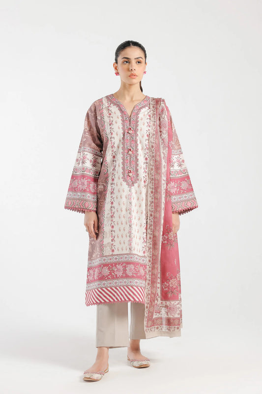 Ethnic 3PC Printed Lawn Suit-ST-EPL-9111