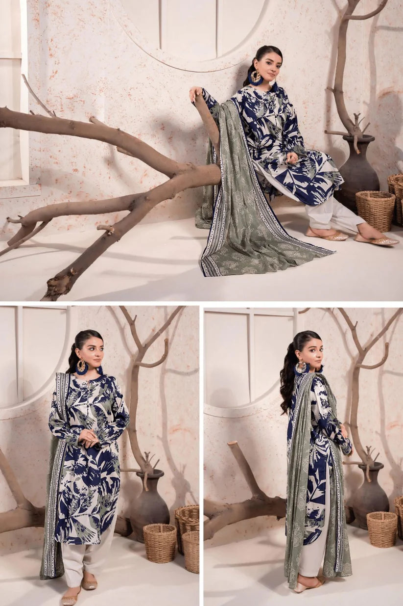 Zesh 3PC Printed Lawn Suit-ST-zPL-3237