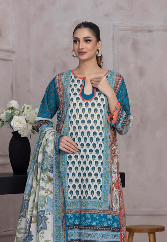 Salina 3PC Printed Lawn Suit-ST-SPL-0916