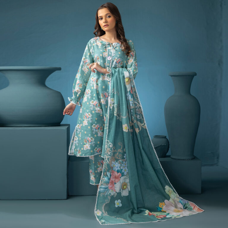 Regalia Textiles 3PC Printed Khaddar Suit With Shawl ST-RTP-53271