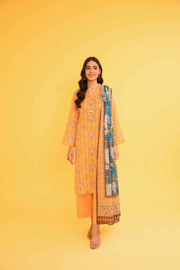 Nishat 3PC Printed Lawn Suit | SF-1009