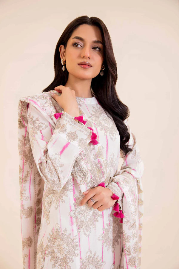 Nishat 3PC Printed Lawn Suit-ST-NPL007