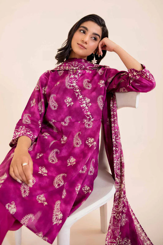 Nishat 3PC Printed Lawn Suit-ST-NPL001