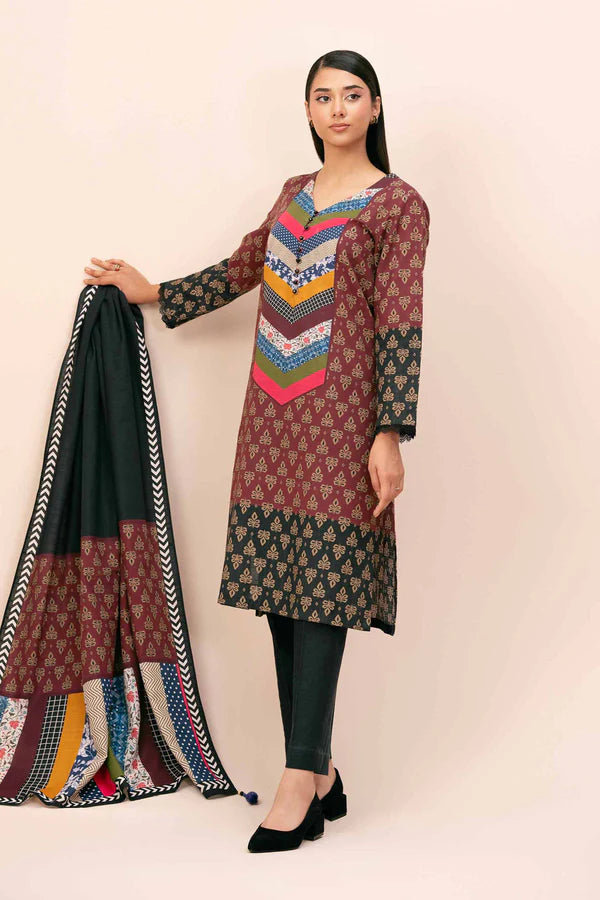 Nishat 3PC Printed Linen Suit-ST-NL15