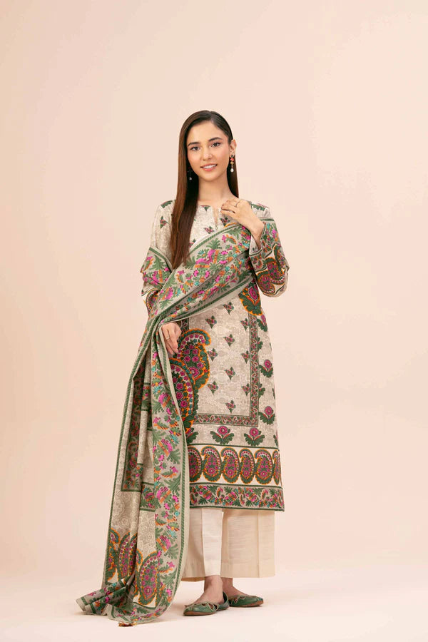 Nishat 3PC Printed Linen Suit-ST-NL13