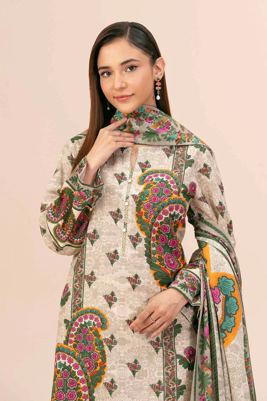 Nishat 3PC Printed Linen Suit-ST-NL13