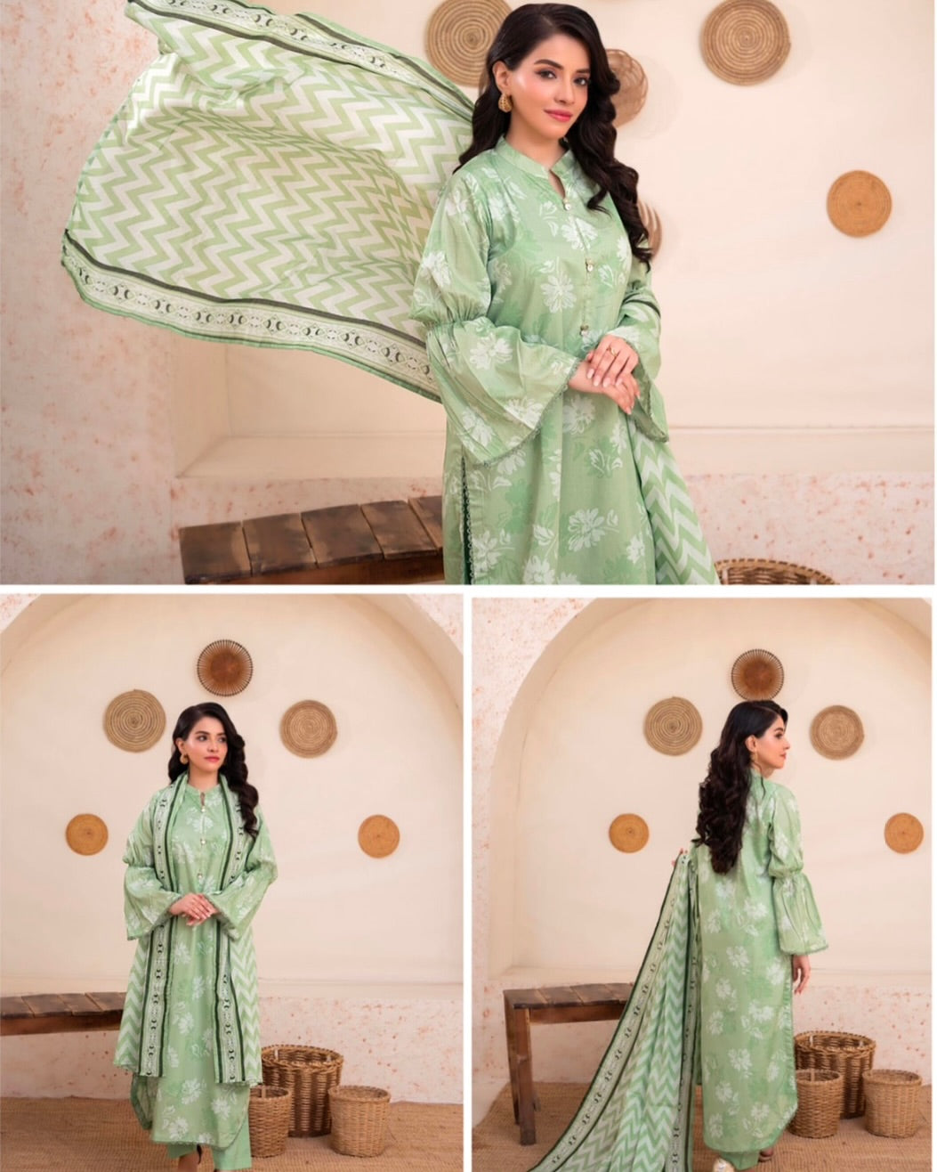 Zesh 3PC Printed Lawn Suit-ST-PL-3235