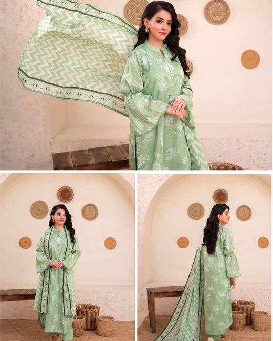 Zesh 3PC Printed Lawn Suit-ST-PL-3235