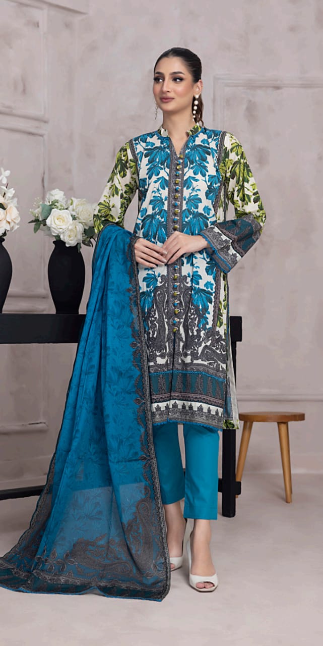 Salina 3PC Printed Lawn Suit-ST-SPL-0913