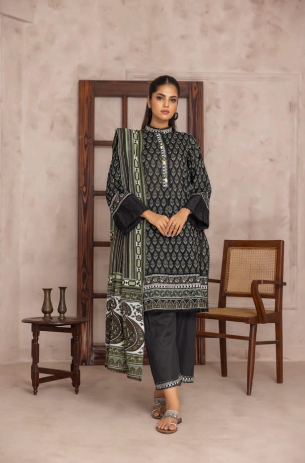 Salina 3PC Printed Lawn Suit-ST-SPL-0910