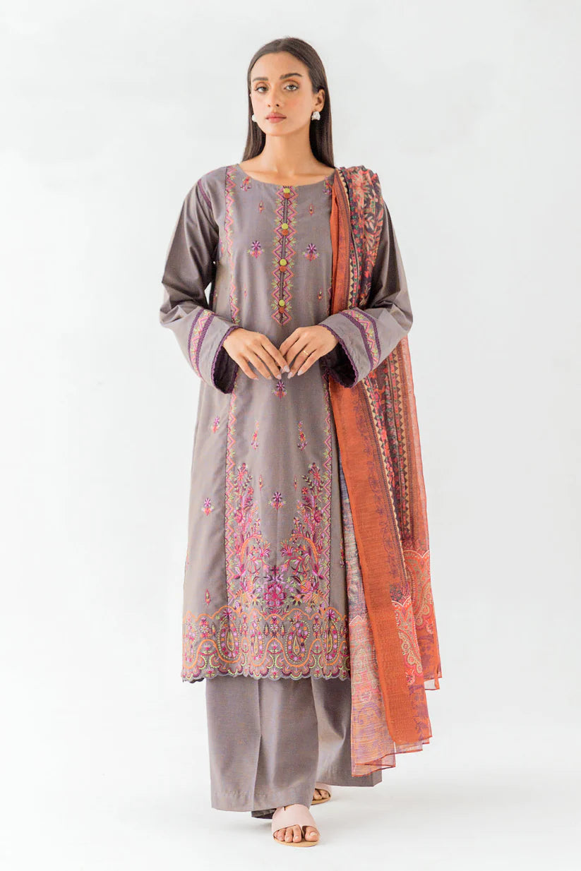 Beechtree 3PC Embroidered Cotton Suit ST-BEC- 3204