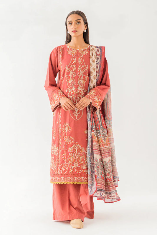 Beechtree 3PC Embroidered Cotton Suit ST-BEC- 3205