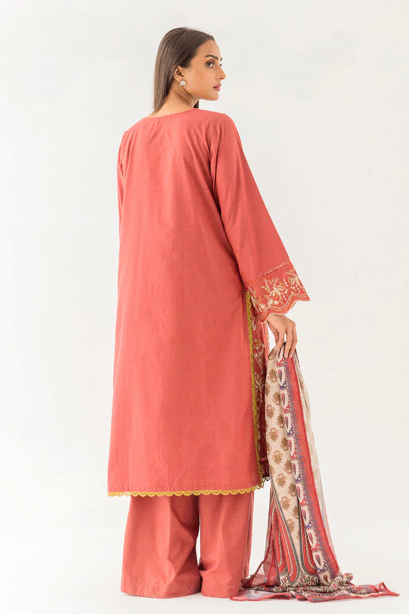 Beechtree 3PC Embroidered Cotton Suit ST-BEC- 3205