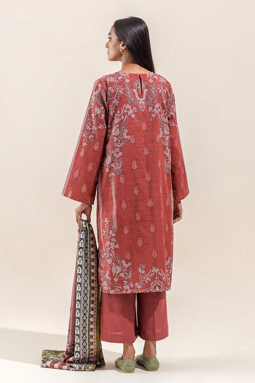 Beechtree 3PC Embroidered Khaddar Suit ST-BEC- 3201