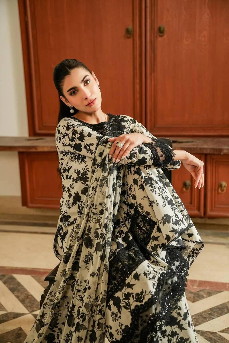 Aneelas 3PC Printed Lawn Suit | APLS-8976