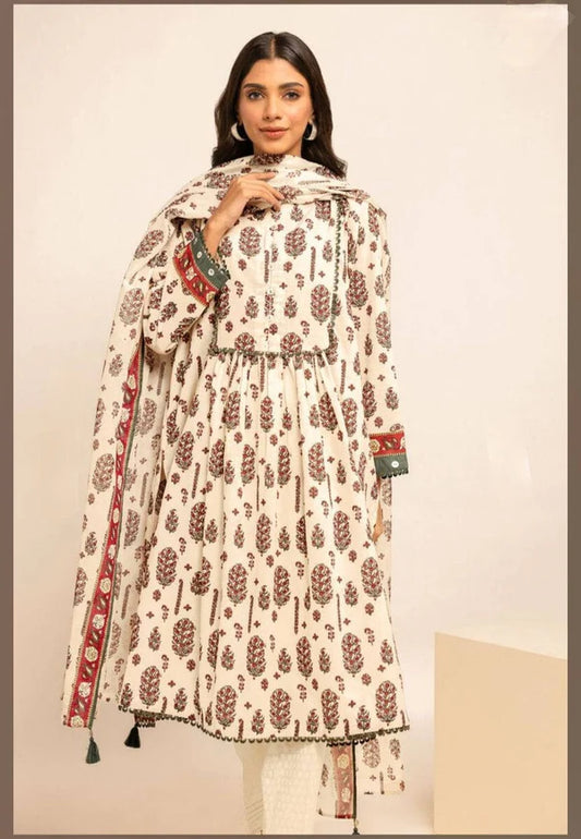 Khaadi 3PC Printed Lawn Suit-ST-KPL-7626