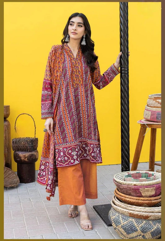 Khaadi 3PC Printed Lawn Suit-ST-KPL-7631