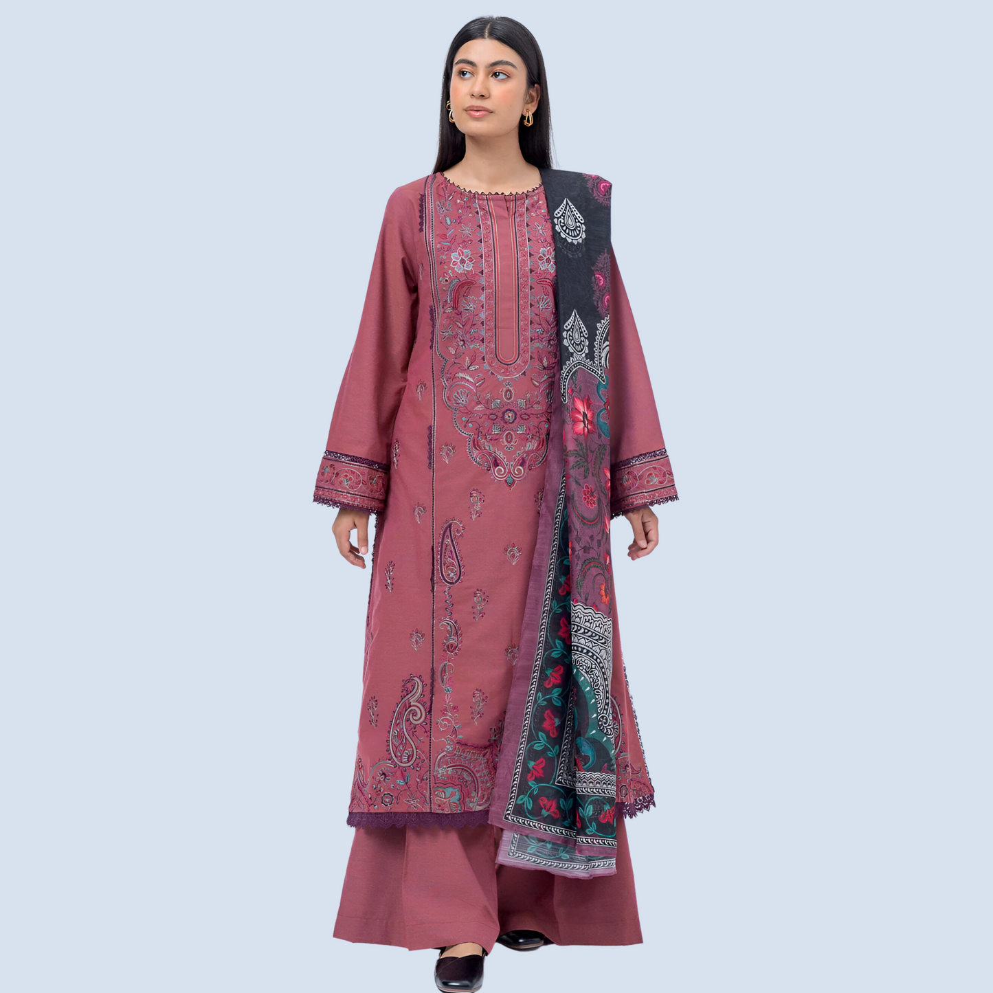 Beechtree 3PC Embroidered Two Tone Suit | ST-10010326