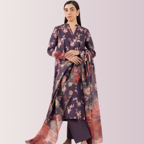 Sapphire 3PC Printed Lawn Suit |  ST-10010341