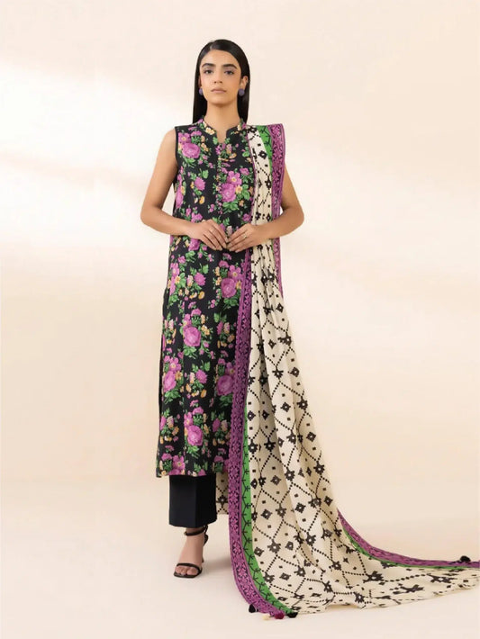 Sapphire 3PC Printed Khaddar Suit | WPM-1003