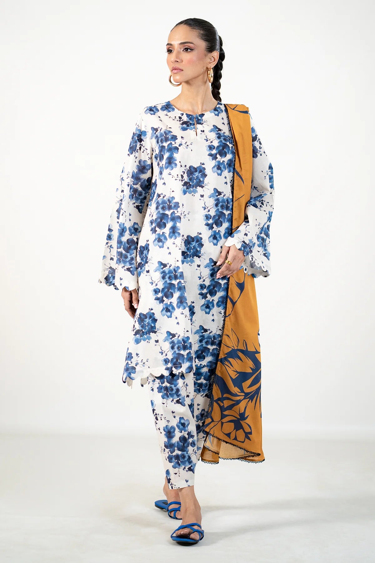 EGO 3PC Printed Lawn Suit-ST-EPL009