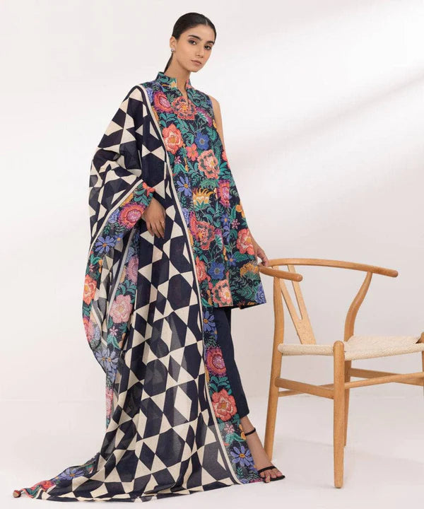 Sapphire 3PC Printed Khaddar Suit | WPM-1004