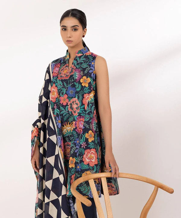 Sapphire 3PC Printed Khaddar Suit | WPM-1004