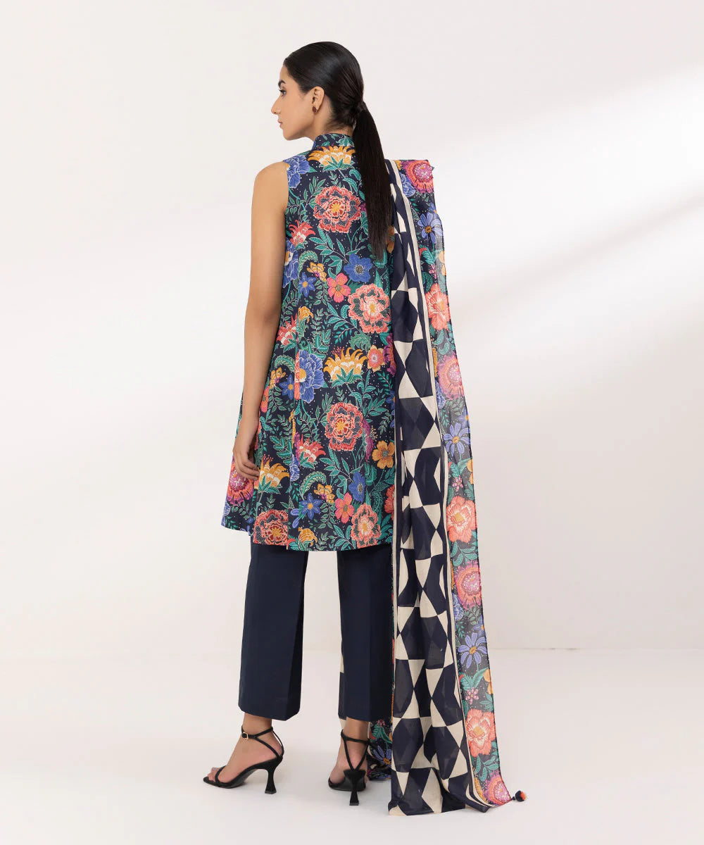 Sapphire 3PC Printed Khaddar Suit | WPM-1004