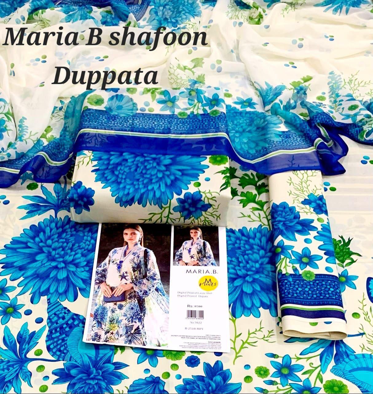 Maria.b 3PC Printed Lawn Suit | MPLS-011