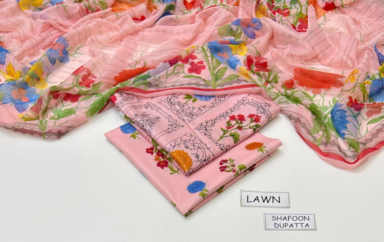 Maria.b 3PC Printed Lawn Suit | MPLS-010