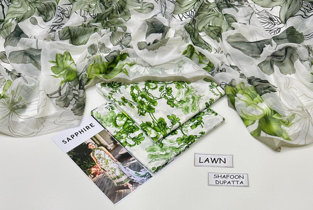 Maria.b 3PC Printed Lawn Suit | MPLS-04