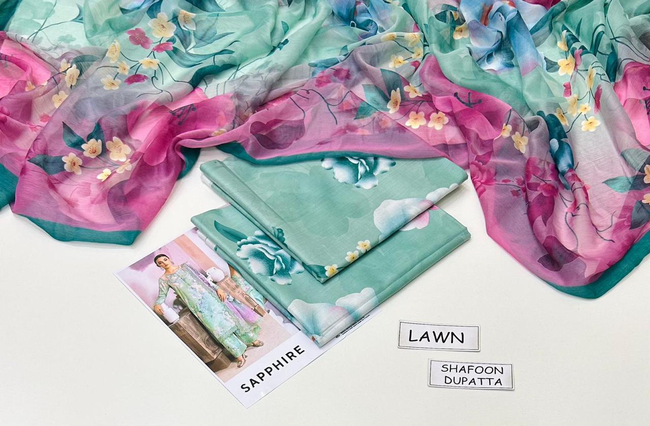 Maria.b 3PC Printed Lawn Suit | MPLS-05