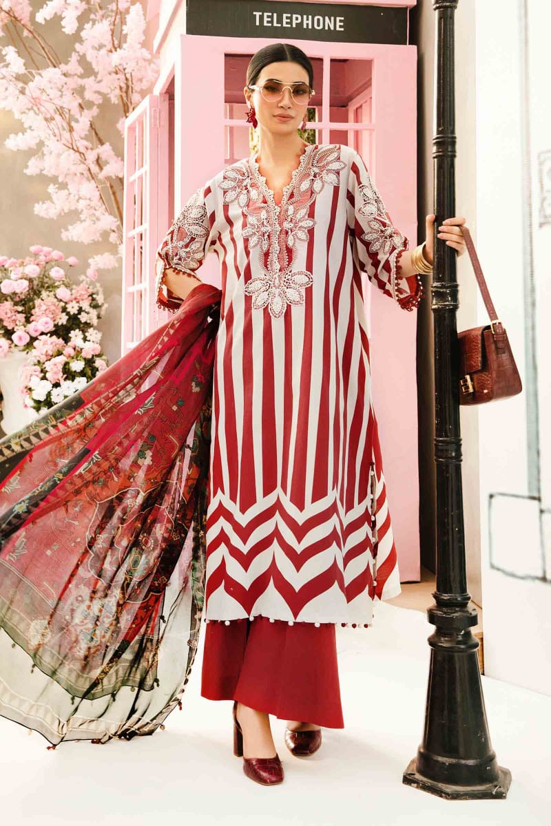 Maria.b 3PC Printed Lawn Suit | MPLS-09