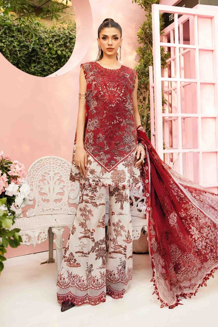 Maria.b 3PC Printed Lawn Suit | MPLS-014