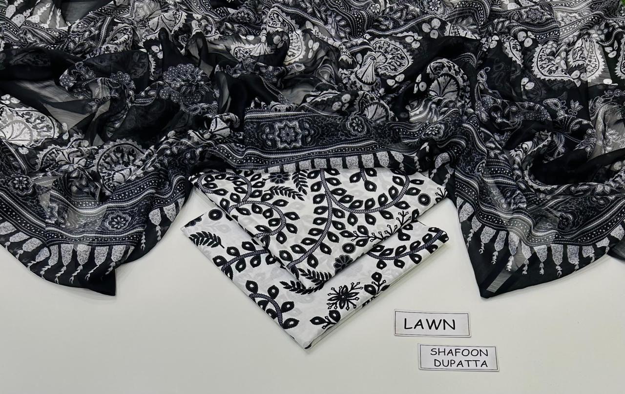 Maria B New 3PC Printed Lawn Articles | MPLA-004