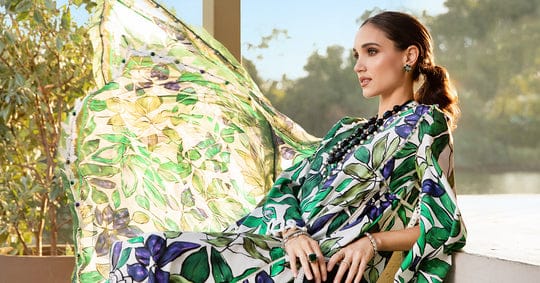 Crimson 3PC Printed Lawn Suits | CPLS-0062
