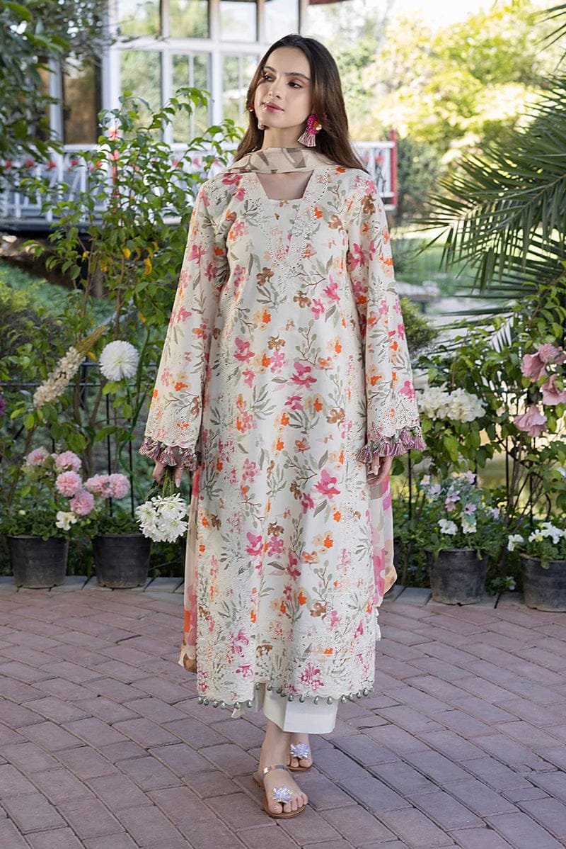 Crimson 3PC Printed Linen Suits | CPLS-0061