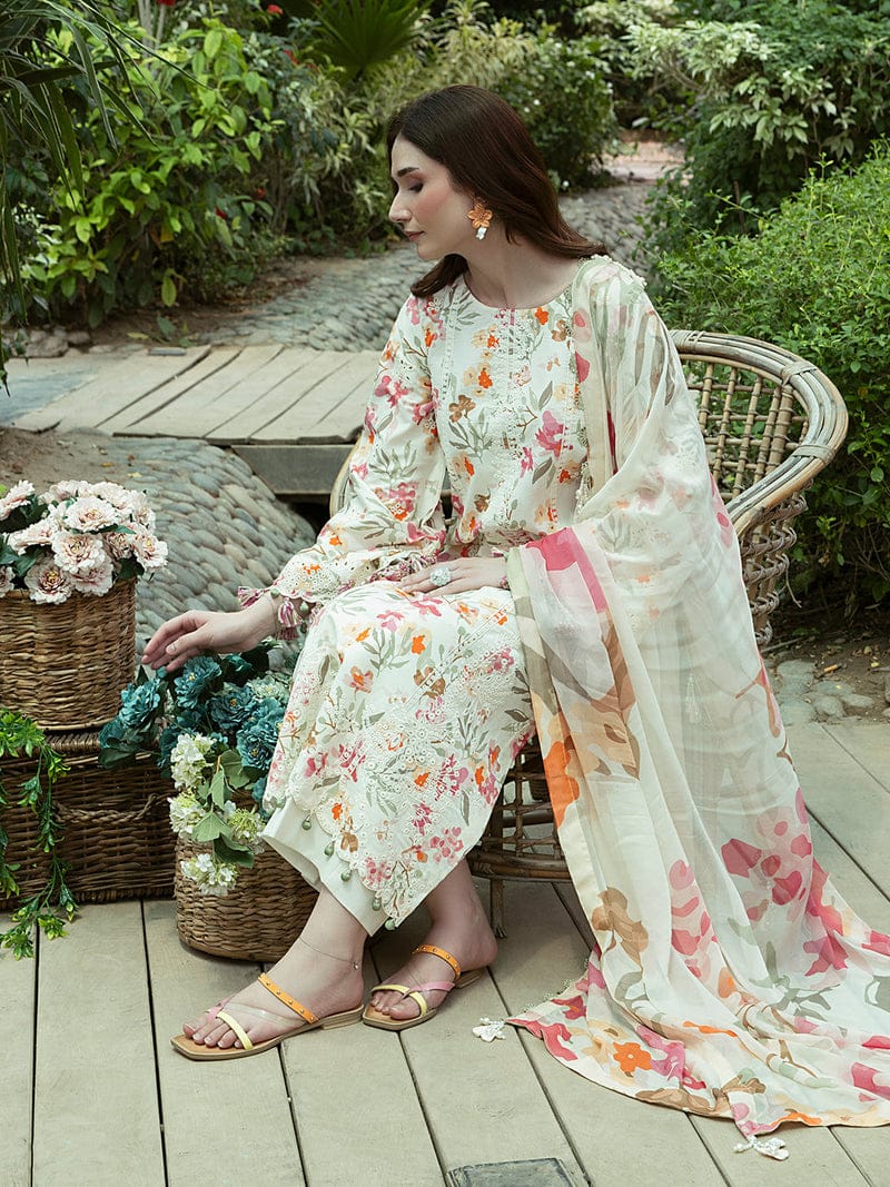 Crimson 3PC Printed Linen Suits | CPLS-0061