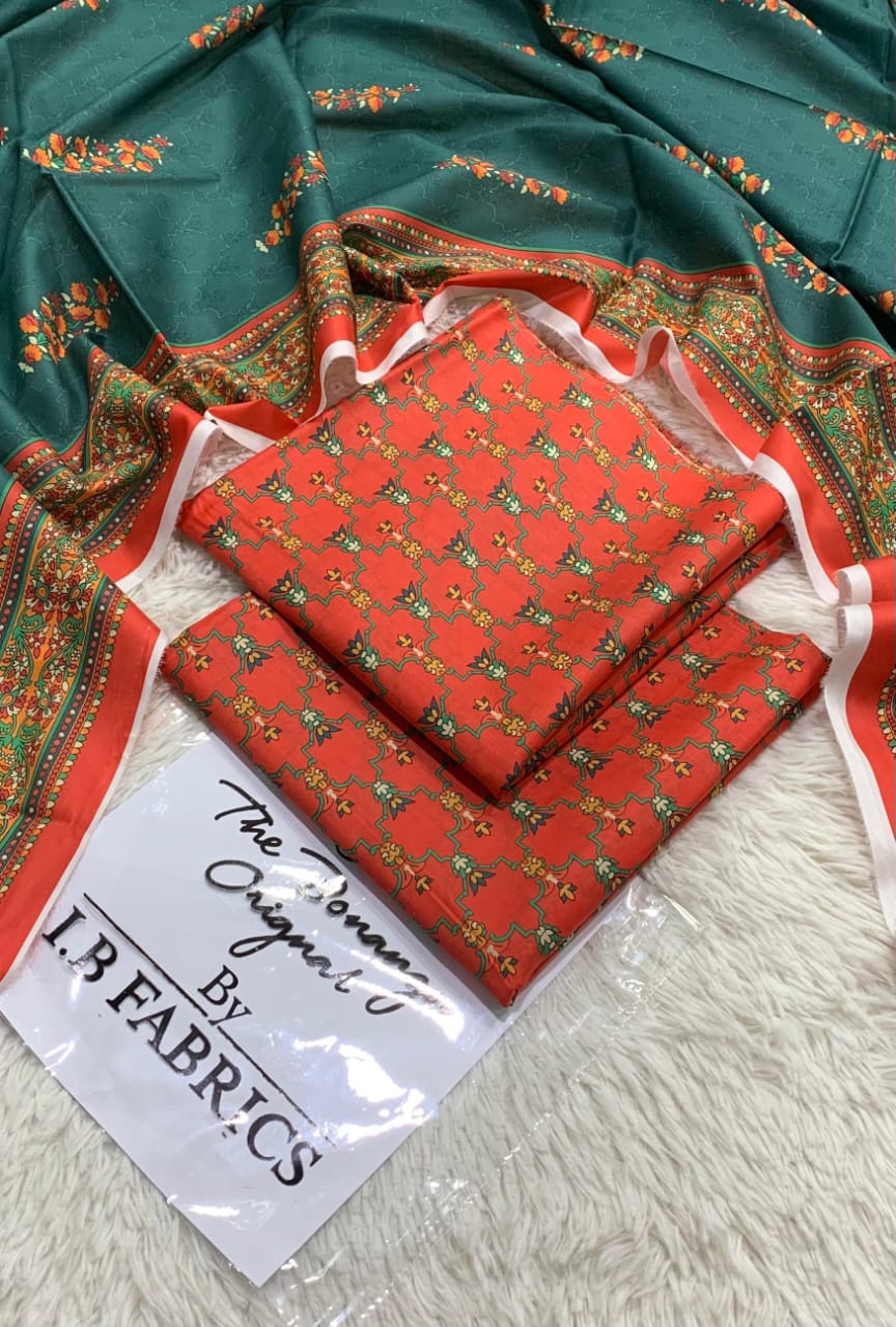Bonanza Satrangi 3PC Printed Lawn Suit | BSPLS-0032