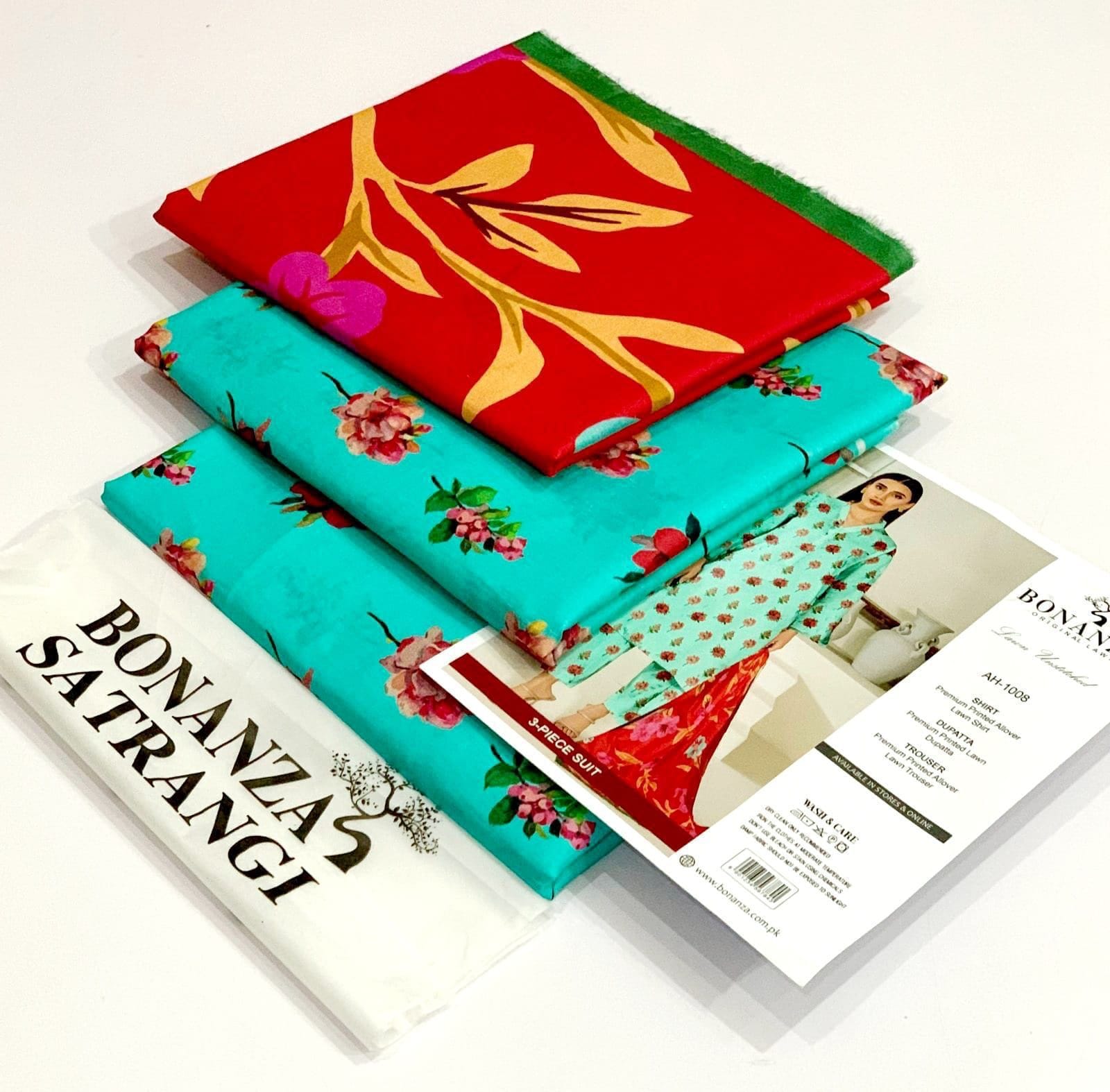 Bonanza Satrangi 3PC Printed Lawn Suit | BSPLS-0053
