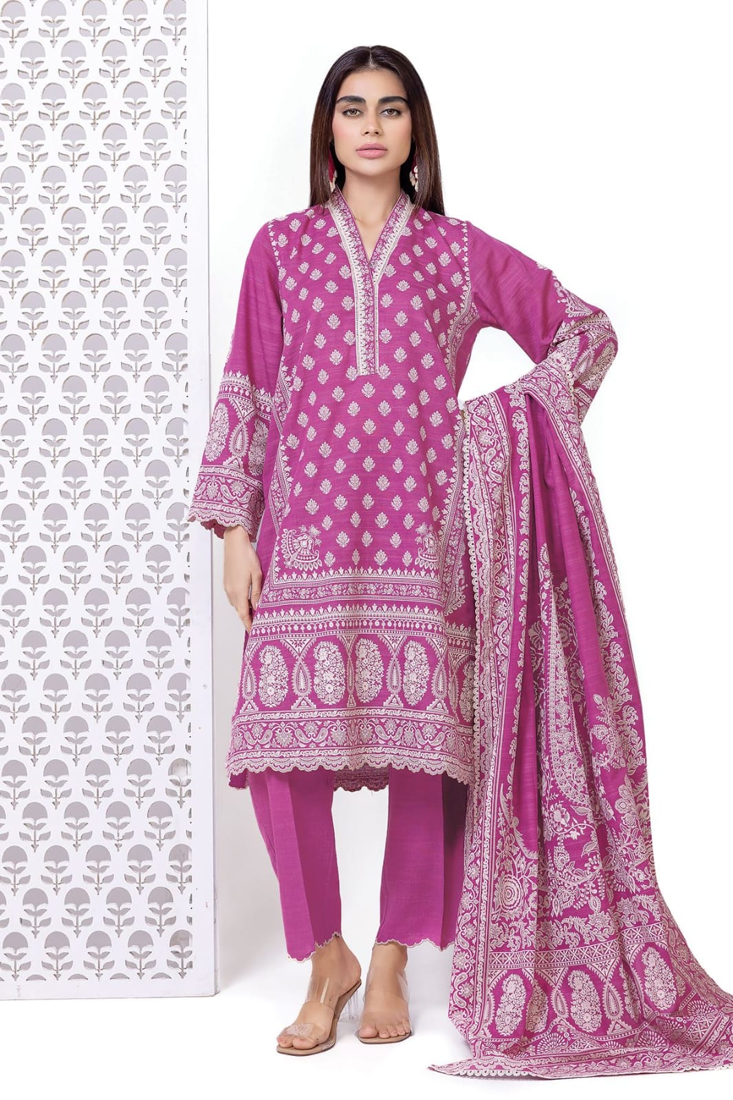khaadi 3PC Printed Lawn Suit - 3210