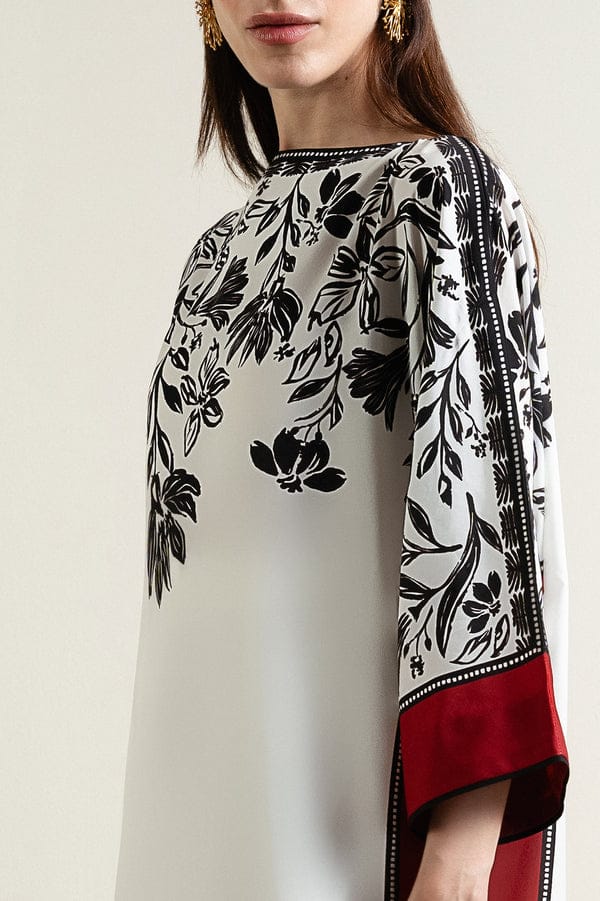 Lulusar 3PC Printed Silk Suit | LPSS-23712