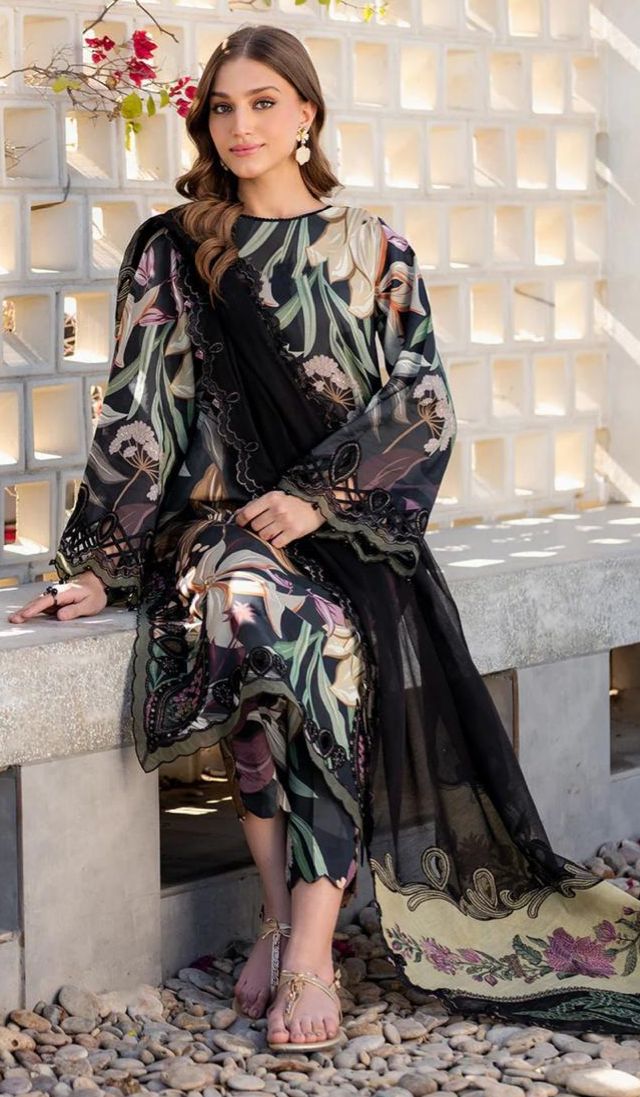 Baroque 3PC Printed Lawn Suit | APLS-8974