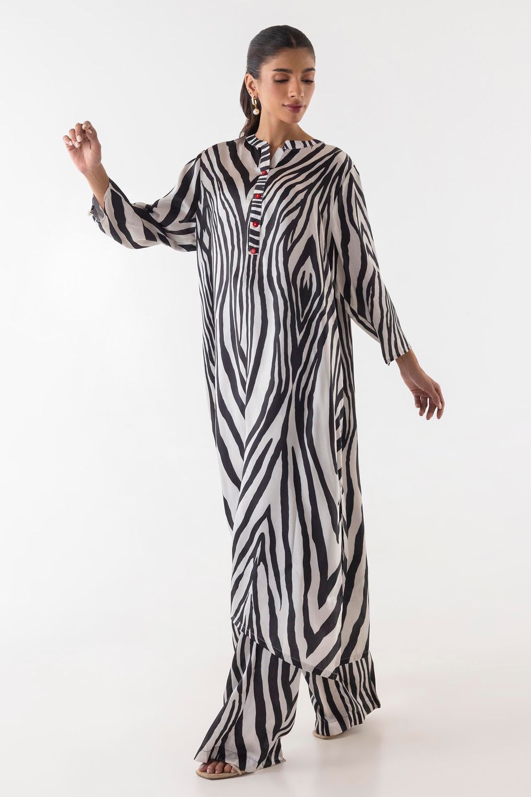 Lulusar 3PC Printed Silk Suit | LPSS-23718