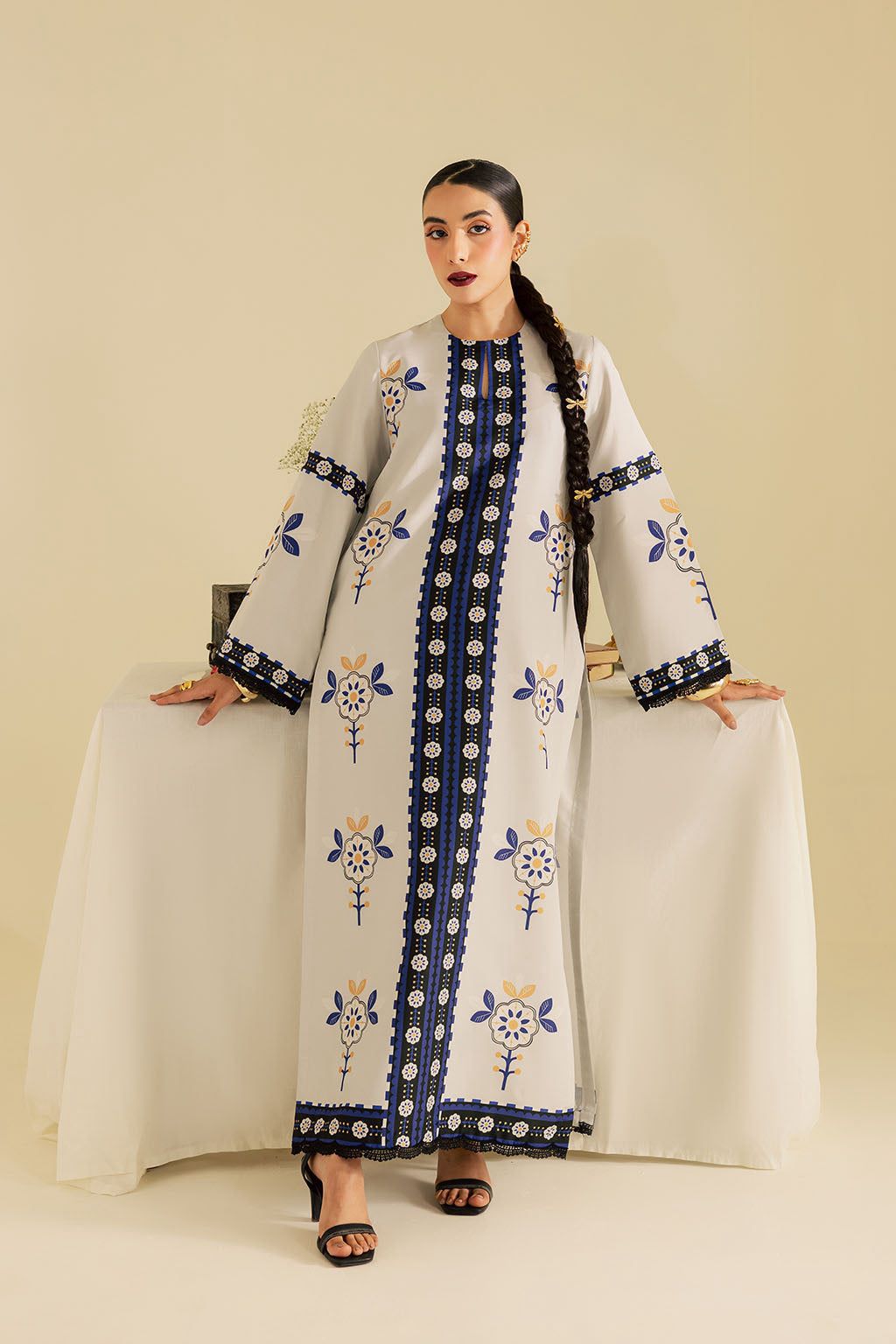 Lulusar 3PC Printed Silk Suit | LPSS-23713