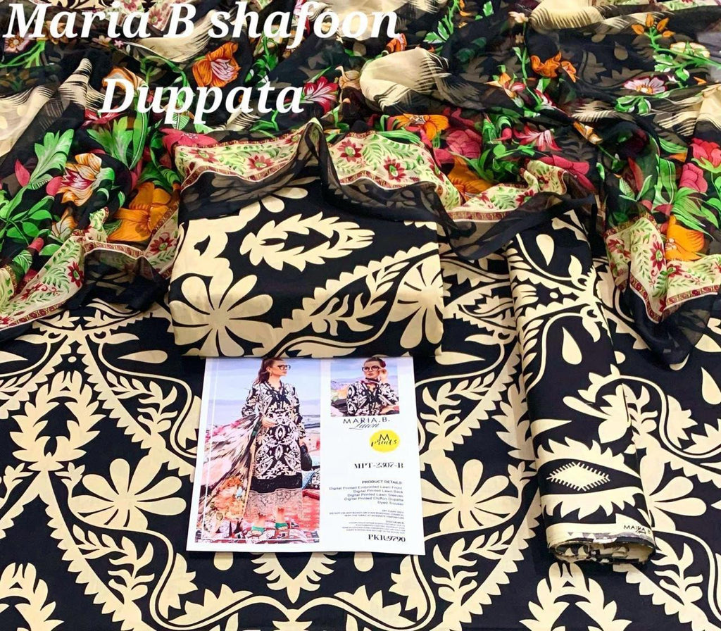 Maria.b 3PC Printed Lawn Suit | MPLS-07