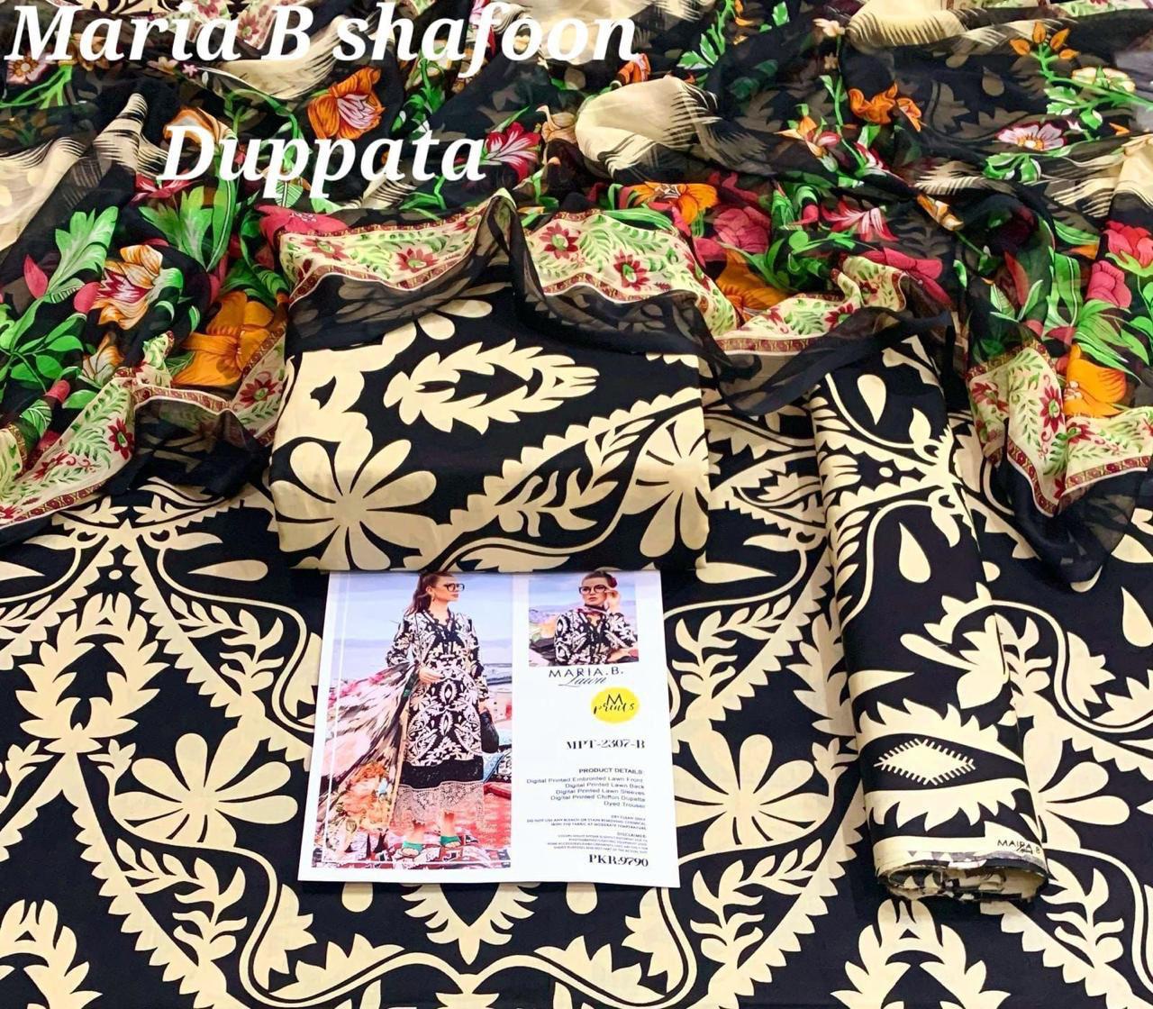 Maria.b 3PC Printed Lawn Suit | MPLS-07