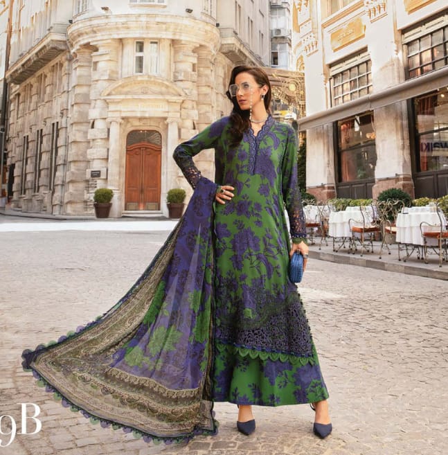 Maria.b 3PC Printed Lawn Suit | MPLS-03