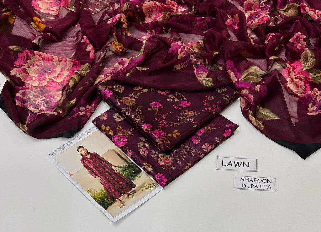 Maria B New 3PC Printed Lawn Articles | MPLA-005